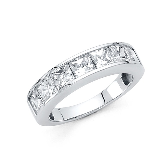 14k White Gold 4mm, Wedding band